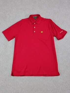 Masters Collection Polo Shirt Mens M Red Pima Cotton Golf Embroidered Logo